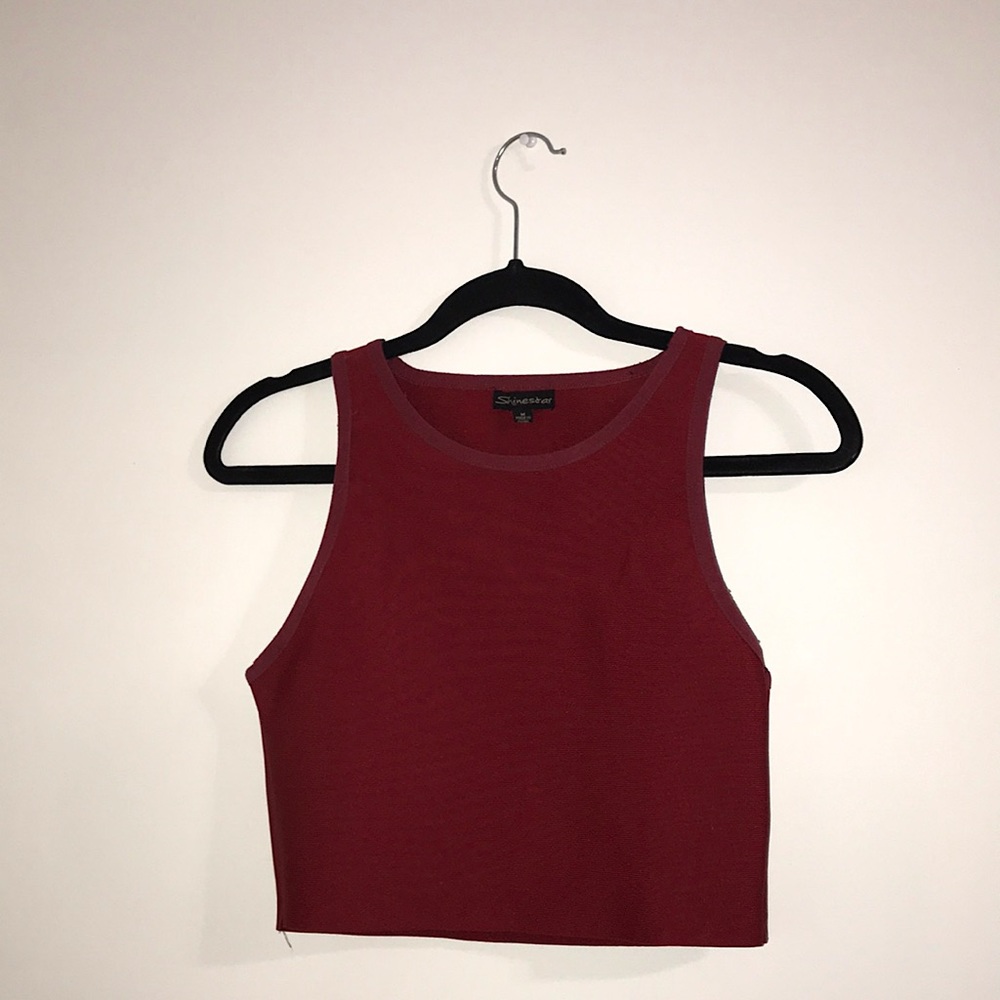 Shinestar red tank top